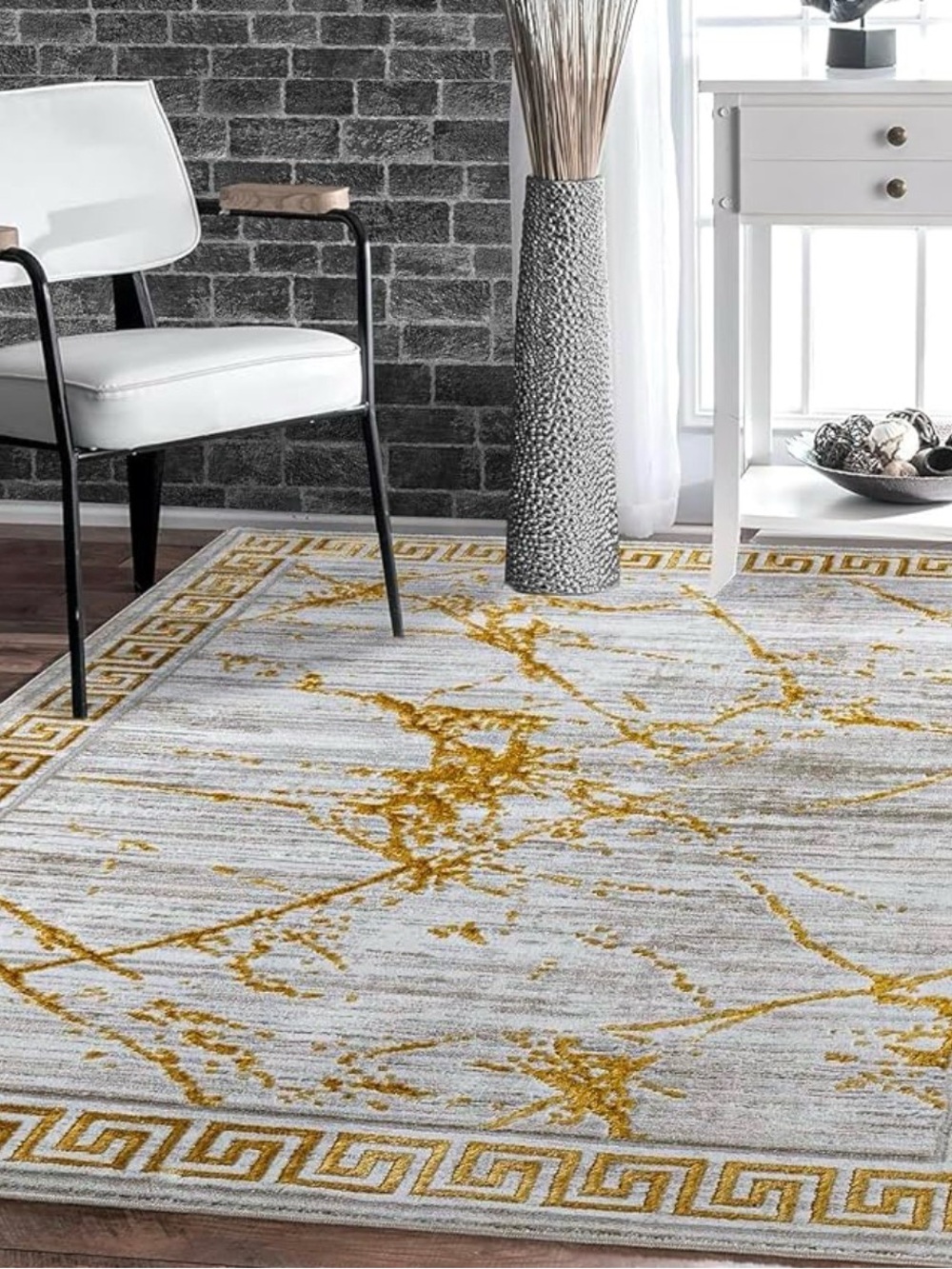 Contemporary Gold and Gray Area Rug - Home Accents